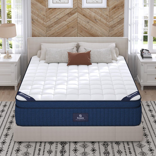 10 Inch Queen Size Memory Foam Mattress in a Box, Pressure Relief & Motion Isolation, Plush White, CertiPUR-US Certified