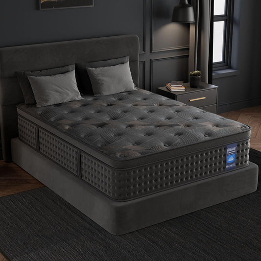 10 Inch Queen Hybrid Mattress | Memory Foam with Pocket Springs | Gel Foam for Back Support | Fiberglass Free, 100 Night Trial