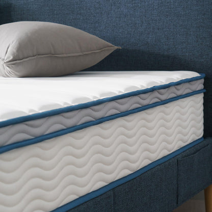 ZINUS 10 Inch Spring Sensation Hybrid Mattress [New Version], Queen, Fiberglass Free, Medium Firmness, Durable Support, Certified Safe Foams & Fabric, Mattress in A Box