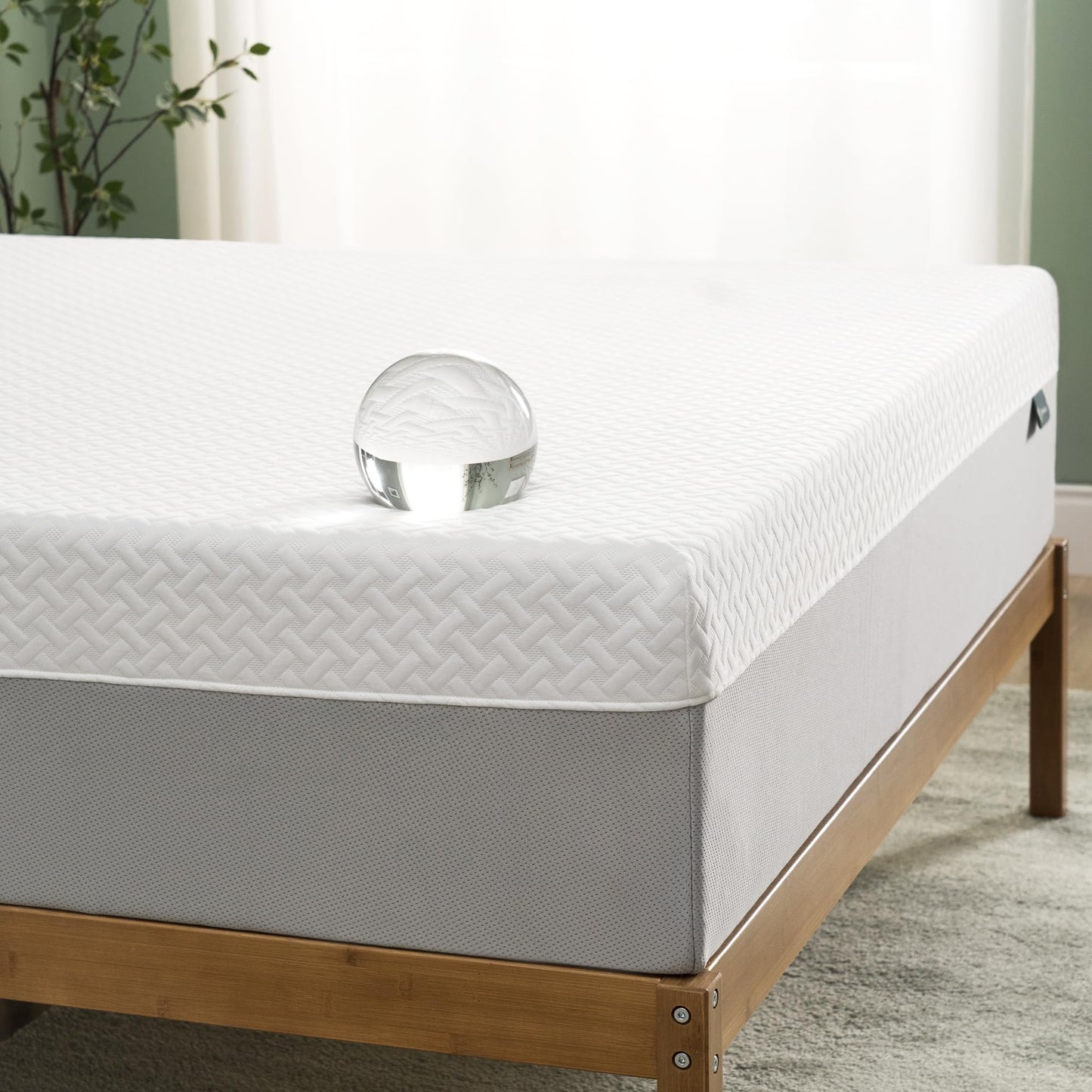 10-Inch Green Tea Cooling Memory Foam Mattress, Twin Size, Medium Firm, Fiberglass Free, Certified Safe Foams, Mattress in a Box