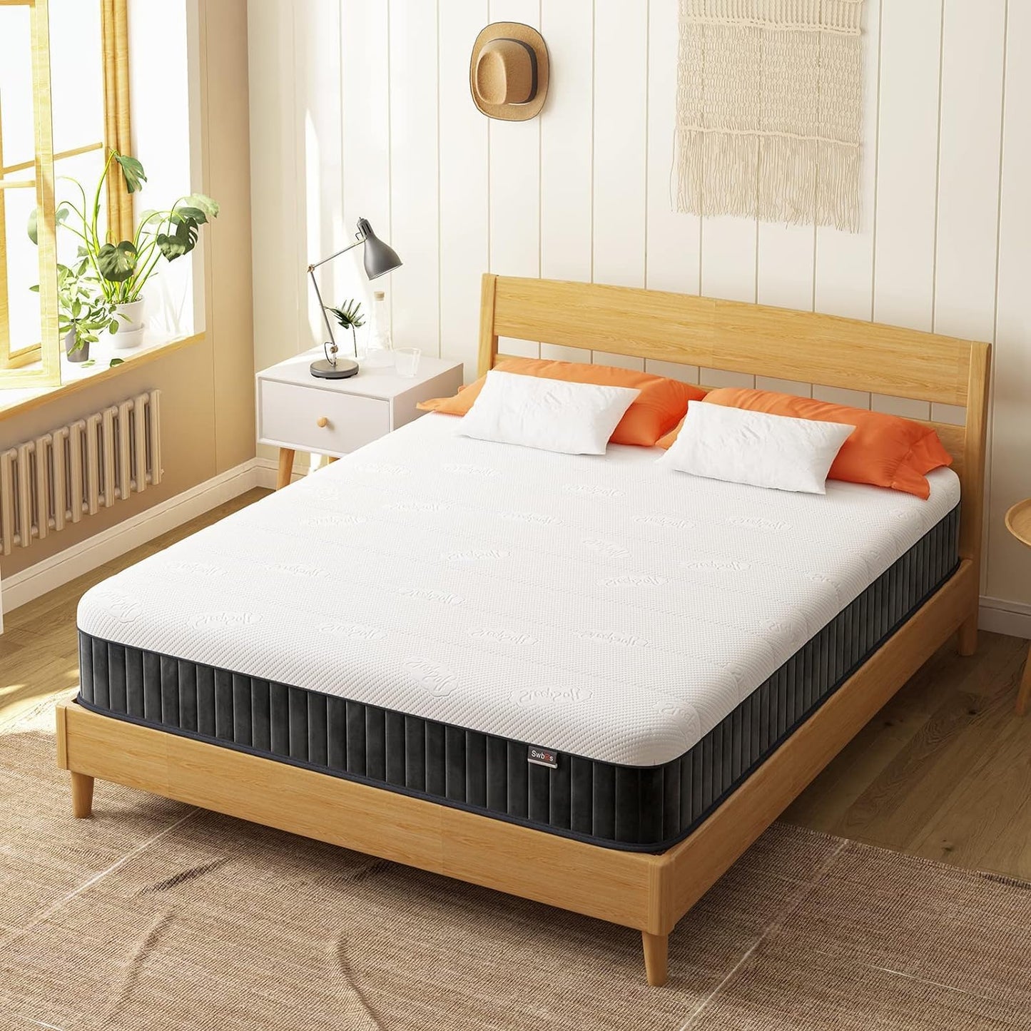 12 Inch Queen Hybrid Mattress | Firm Memory Foam with Pocket Springs | Pressure Relief