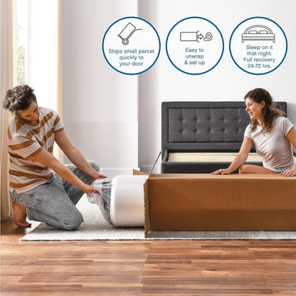 8-Inch Cool Gel Memory Foam Mattress, King Size, Medium Firm, Cooling, Pressure Relief, CertiPUR-US Certified, Fiberglass Free