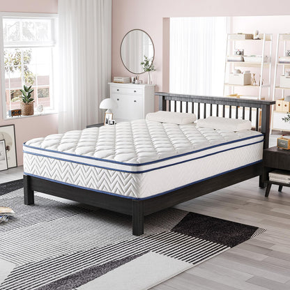 12 Inch Full Size Hybrid Mattress in a Box, Memory Foam & Individually Wrapped Pocket Coils, Medium Firm Bed for Pressure Relief, CertiPUR-US Certified, Fiberglass-Free, 54" × 75"