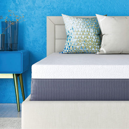 8-Inch Cool Gel Memory Foam Mattress, Short Queen Size, Medium Firm, Cooling, Pressure Relief, CertiPUR-US Certified
