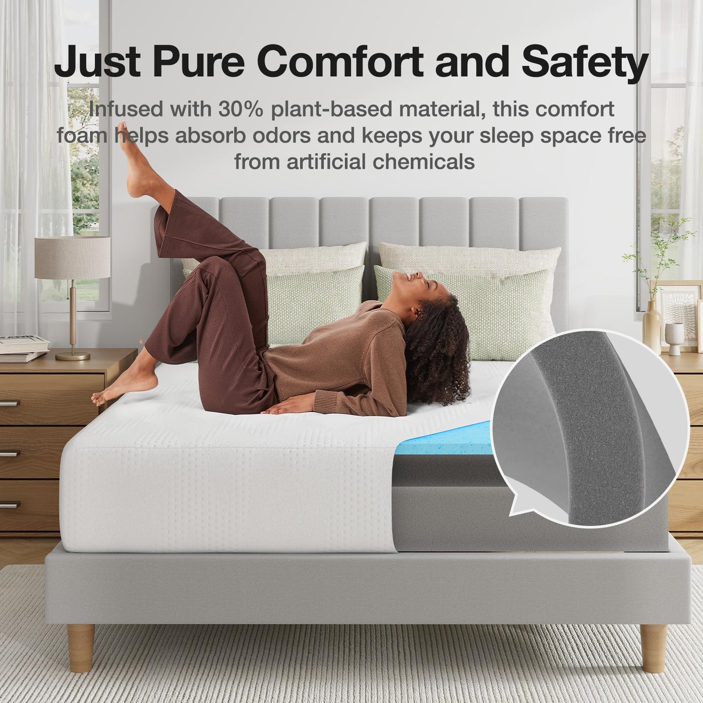 12 Inch Full Size Hybrid Mattress in a Box, Gel Memory Foam & Pocket Spring for Comfort, Pressure Relief, Edge Support