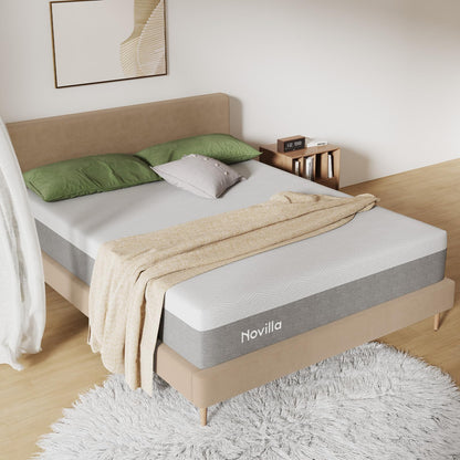 12-Inch Cooling Gel Memory Foam Mattress in a Box, Queen Size, Pocket Coils, Motion Isolation, Pressure Relief, CertiPUR-US Certified