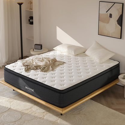 12 Inch Full Size Hybrid Mattress in a Box, Cooling Memory Foam & Independent Springs, Soft Breathable Bed for Back Pain Relief, Medium, CertiPUR-US