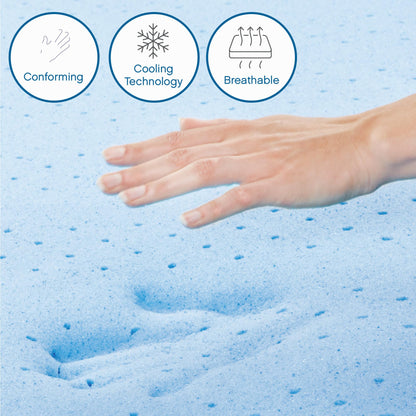 8-Inch Cool Gel Memory Foam Mattress, King Size, Medium Firm, Cooling, Pressure Relief, CertiPUR-US Certified, Fiberglass Free