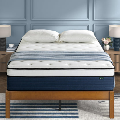 14 Inch California King Hybrid Mattress in a Box, Medium Plush Bed with Cooling Comfort Support & Motion Isolation, Fiberglass-Free, Certified Safe Foams & Fabric