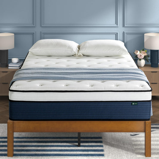 14 Inch California King Hybrid Mattress in a Box, Medium Plush Bed with Cooling Comfort Support & Motion Isolation, Fiberglass-Free, Certified Safe Foams & Fabric