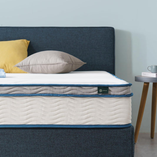 ZINUS 10 Inch Spring Sensation Hybrid Mattress [New Version], Queen, Fiberglass Free, Medium Firmness, Durable Support, Certified Safe Foams & Fabric, Mattress in A Box