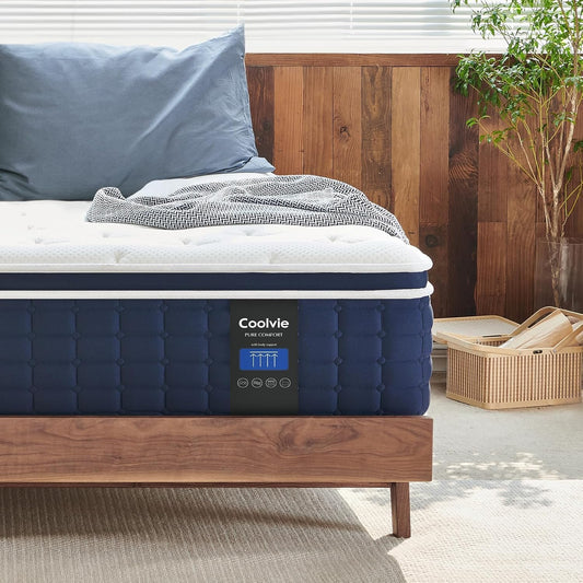 12 Inch California King Hybrid Mattress in a Box, Memory Foam & Pocket Springs, Medium Feel Bed for Cooler Sleep & Pressure Relief