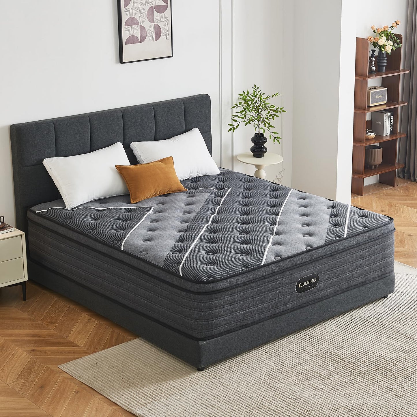 12 Inch Full Hybrid Mattress | Medium Firm Memory Foam with Pocket Springs | Pressure Relief | CertiPUR-US Certified