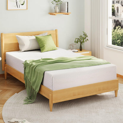 5 Inch Full Size Kids Mattress, Memory Foam Bed with Cooling Green Tea Gel, Medium Firm Support, White, 75'' x 54''