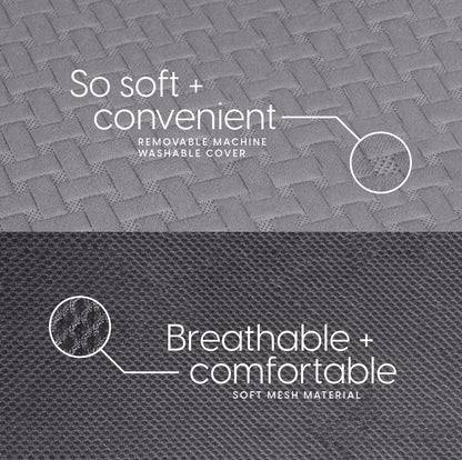 6 Inch Cot Size Trifold Memory Foam Mattress, Portable & Foldable with Washable Cover, Guest Bed for Floor, RV, Travel, Camping & Sleepovers, 75" × 31"