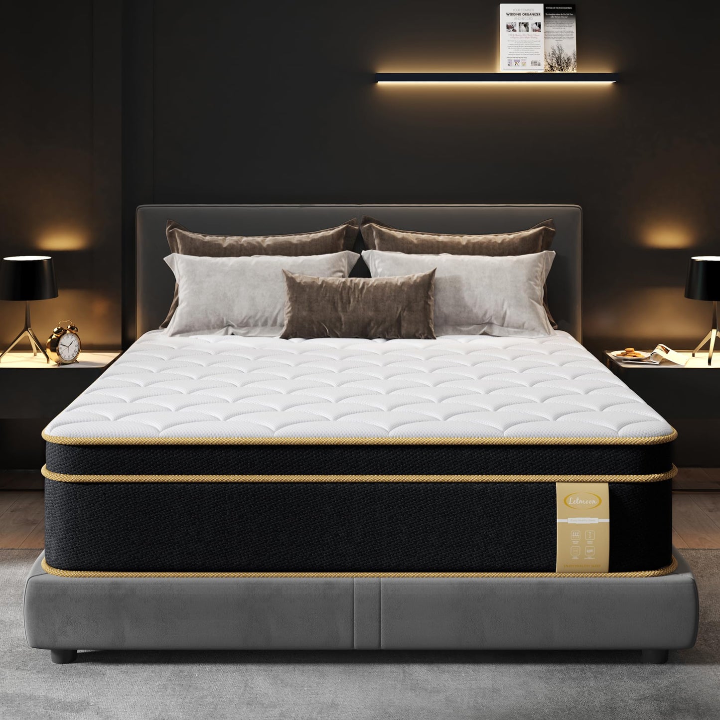 12 Inch Full Size Mattress, Soft & Comfortable Bed with Breathable Material, Four-Sided Reinforcement, Quiet & Easy to Clean, Vacuum Packed