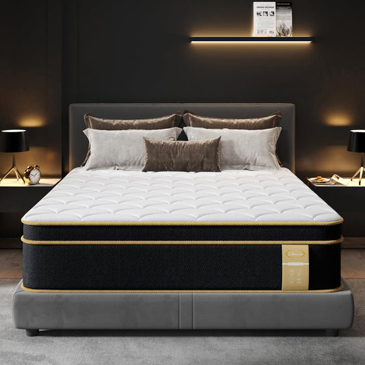 12 Inch Full Size Mattress, Soft & Comfortable Bed with Breathable Material, Four-Sided Reinforcement, Quiet & Easy to Clean, Vacuum Packed