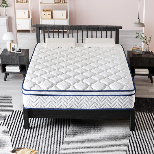 12 Inch Full Size Hybrid Mattress in a Box, Memory Foam & Individually Wrapped Pocket Coils, Medium Firm Bed for Pressure Relief, CertiPUR-US Certified, Fiberglass-Free, 54" × 75"