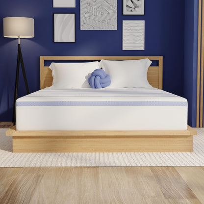 12 Inch King Memory Foam Mattress | Gel Bed in a Box | CertiPUR-US Certified | White