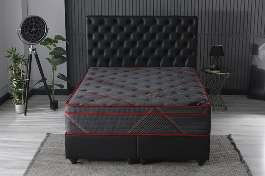 13 Inch Queen Size Eurotop Memory Foam Mattress in a Box, Medium Firm Bed with Premium Quilted Cover, Made in USA, Fiberglass-Free