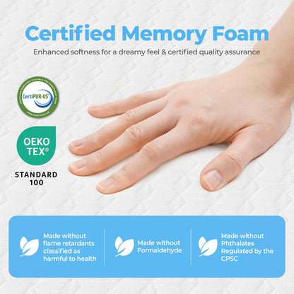 10 Inch Twin Size Memory Foam Mattress in a Box, Medium Firm Bed for Comfort & Pressure Relief, CertiPUR-US Certified