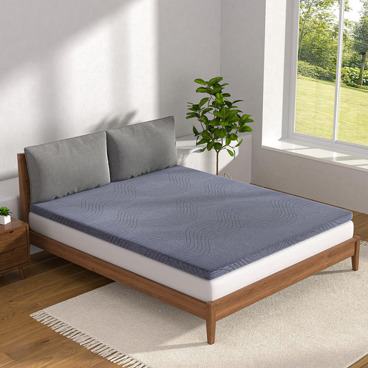 California King Mattress Topper, 2 Inch Gel Infused Memory Foam Pad with Washable Cover, Cooling Comfort & Pressure Relief