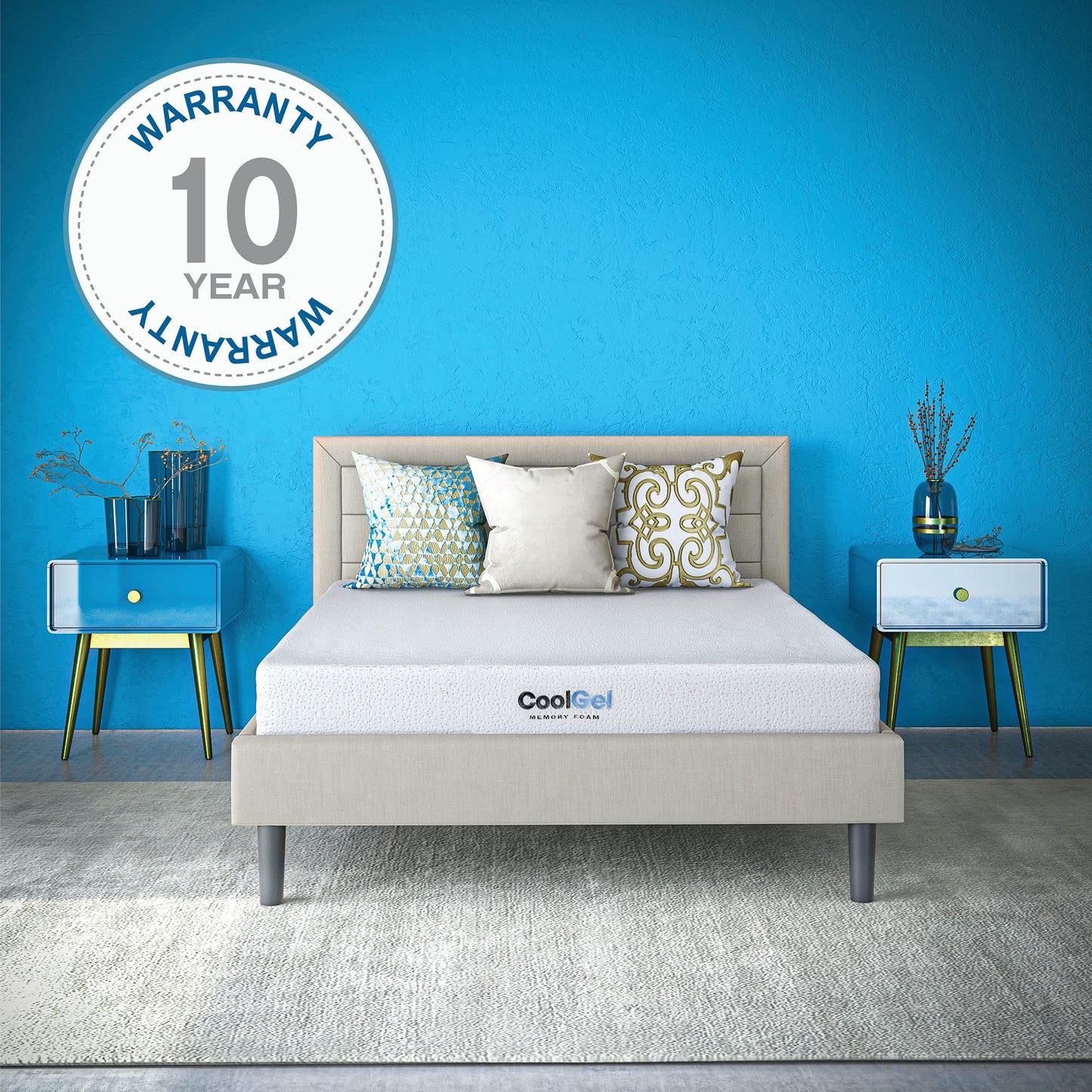 10-Inch Memory Foam Mattress, Twin Size, Comfort Foam for Back Pain Relief & Support, Cool Night Sleep, CertiPUR-US Certified, Mattress in a Box