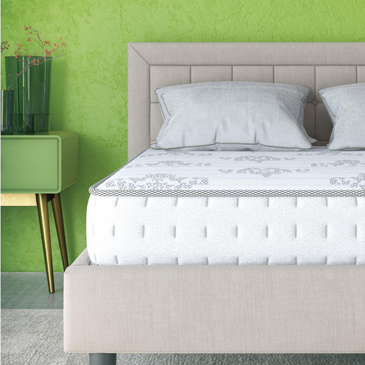 10-Inch Green Tea Cooling Memory Foam Mattress, Queen Size, Medium Firm, Fiberglass Free