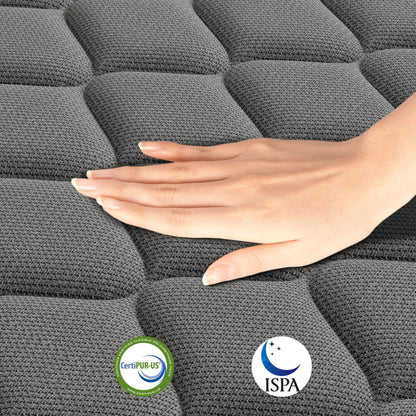 14 Inch Queen Size Hybrid Mattress in a Box, Memory Foam & Pocket Springs, Medium Plush Bed with Motion Isolation, CertiPUR-US Certified, Fiberglass-Free, 365-Night Trial